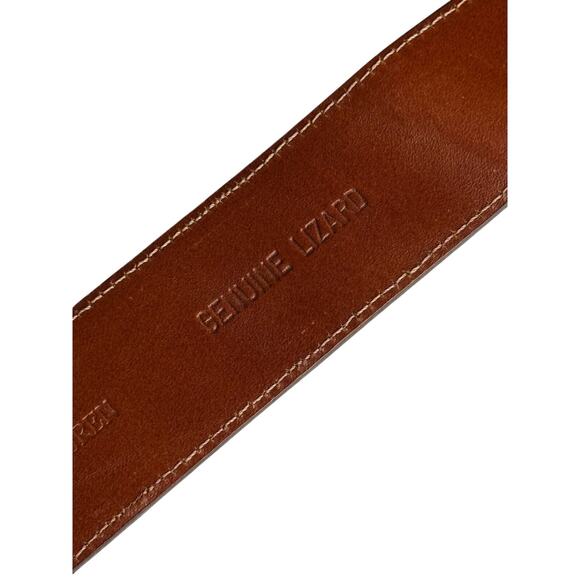 Polo Ralph Lauren Lizard Skin Leather Belt Brown Western Cowboy 29 main image 9